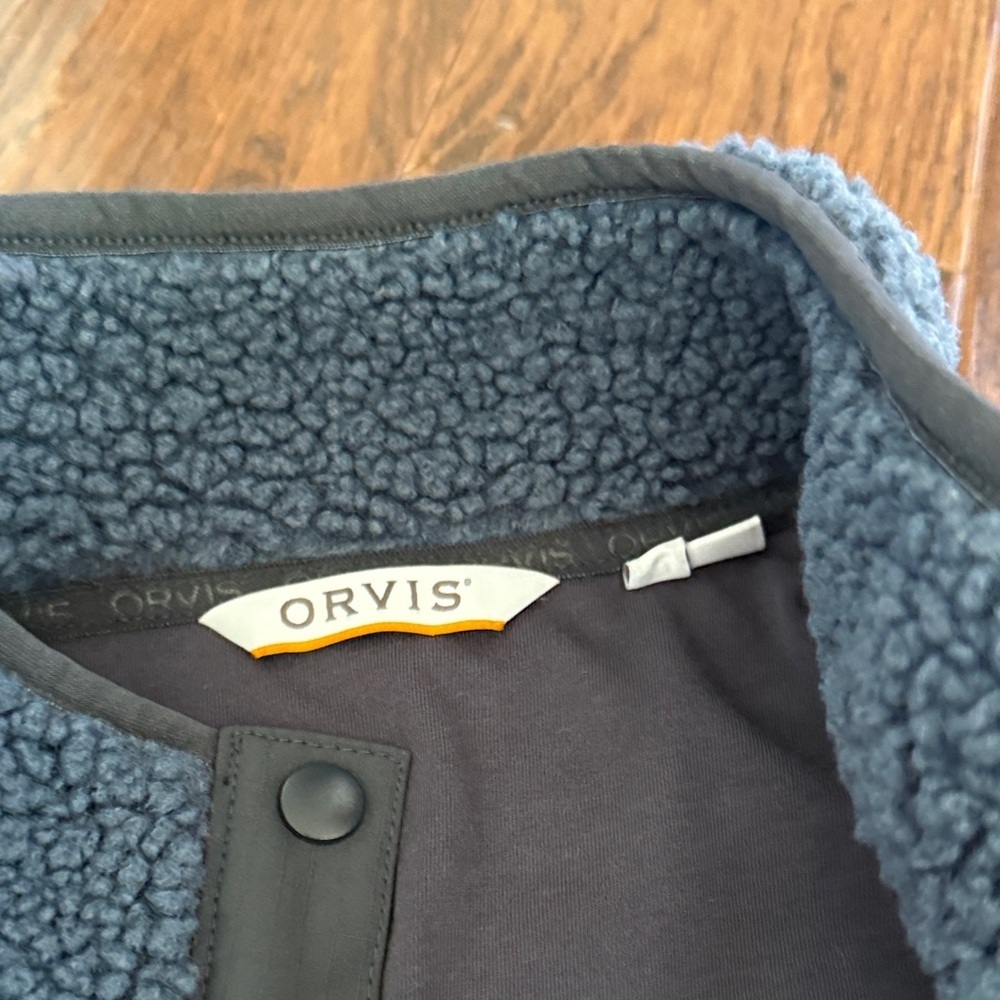 Orvis Cozy Blue Sherpa Pullover - Picture 3 of 6